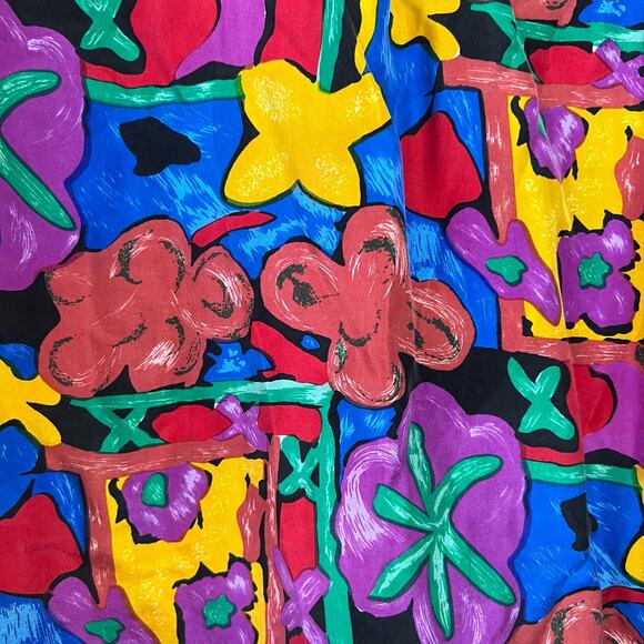 Vintage IN Private 100% Silk Medium Women's Button Down Short Sleeve - Picture 4 of 4